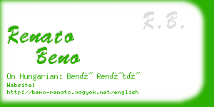 renato beno business card